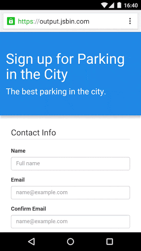 Example Of Using Autofill Feature In A Form