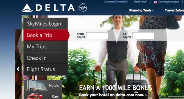 Book Trips on Delta.com