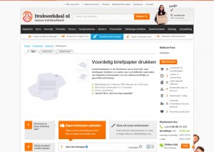 variation of the a/b test on Drukwerkdeal's website