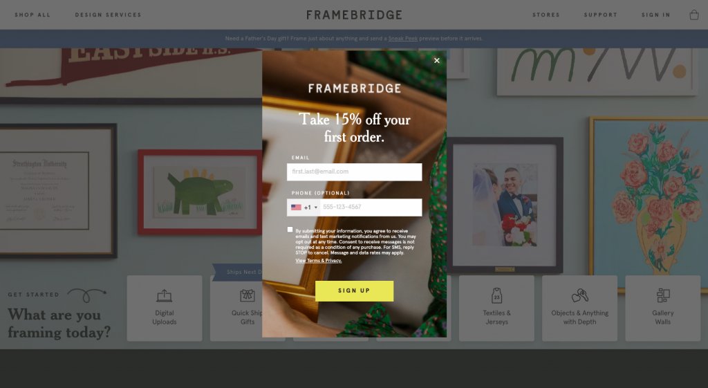 Framebridge Subscription Form