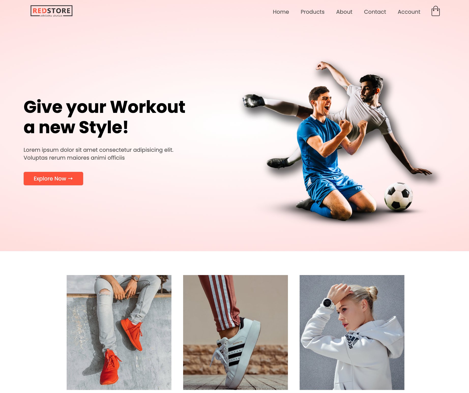 Sample ecommerce website