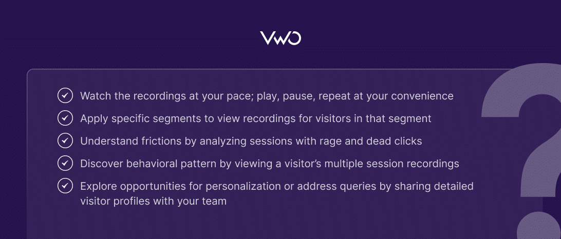 Session Recordings by VWO Insights